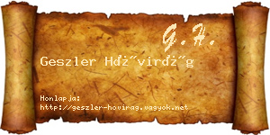 Geszler Hóvirág névjegykártya